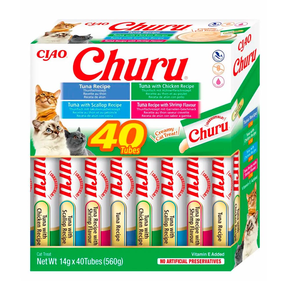 Churu Cat variedades de atún - SNACKS PARA GATOS - Festín Felino