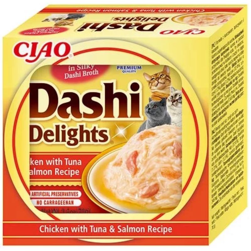 DASHI DELIGHTS Pollo con atún y salmón