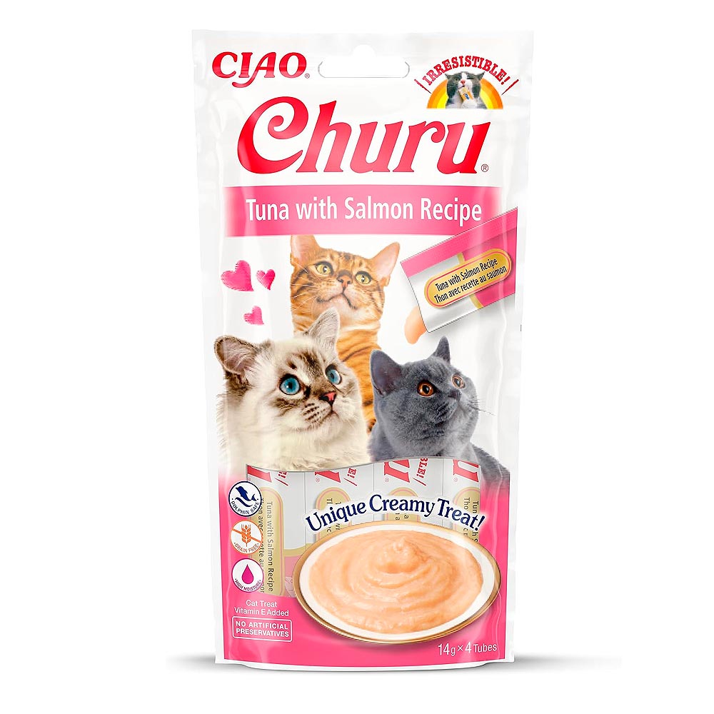 Churu Cat Atún con Salmón - SNACKS PARA GATOS - Festín Felino