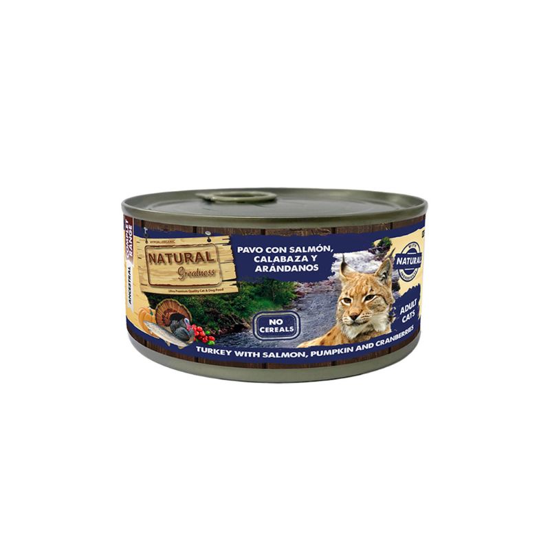 Natural Greatness Lata PAVO, POLLO Y SALMÓN, CALABAZA Y ARÁNDANOS